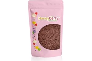 HONEYBERRY INCLUSIONS Cocoa Sugar Strands Sprinkles 200g - Premium Edible Vermicelli Chocolate Style Sprinkles for Baking, Cupcake and Cake Decorations, Ice Cream, Dessert and Icing Decoration Toppers