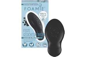 ‎FOAMIE Foamie Feste Gesichtsreinigung Unreine Haut mit Klärender Aktivkohle & Teebaumöl, Gesichtspflege mit Peeling-Effekt, Gesichtspeeling 100% Vegan, Plastikfrei, 60g
