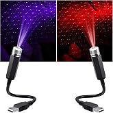 UpWay USB Lazer Yıldız Projekt&ouml;r&uuml; 2 Adet Kırmızı Mor Gece Lambası Oto Aksesuarı