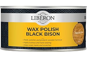 Libéron Wax Polish Black Bison Paste Medium Oak 500ml