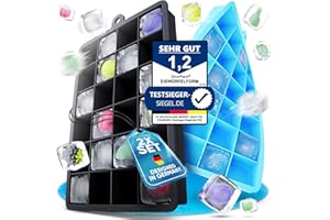 SilverRack Silikonowa forma do kostek lodu [zestaw 2 szt.] – silikonowe formy do kostek lodu na 2 x 24 kostki lodu 25 mm – nie zawiera BPA, do whisky, koktajli, soków