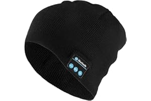 FUNSGREAT ENJOY LIFE IN FREEDOM FUNSGREAT Bluetooth Beanie Hat - Winter Beanie Hat with Wireless Earphones, HD Quality and Microphone, Rechargeable, USB, Original Gift for Friends, Present Men and Women, Outdoor Sports Gift