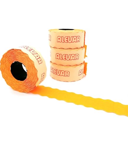 Meto Etichette Prezzatrice (22x12 Mm Rosso Fluo 1 Riga 6000 Pezzi Perma