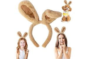 MOIUGULI Hasenohren Haarreif, Hasenohren Kopfstück Crossdressing Zubehör, Haarschmuck, Hase Ohren Haarbänder für Erwachsene und Kinder, Plüsch Stirnbänder für Karneval, Ostern Party, Kostüm Cosplay