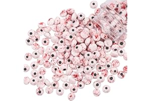 Lukinuo Kleine Candy Eyeball Essbare Augen Kuchen Cupcake Topper Essbare blutigen Zuckeraugen Halloween Streuseln Cookie Eye zum Dekorieren Augen Sprinkle Halloween Weihnachten Backen Keks Dekor 3 Oz