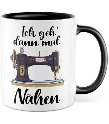 Tasse „Nähen Macht Süchtig!“ – Lustige Kaffeetasse Für Näherinnen (Weiß, 330 Ml, Spülmaschinengeeignet)