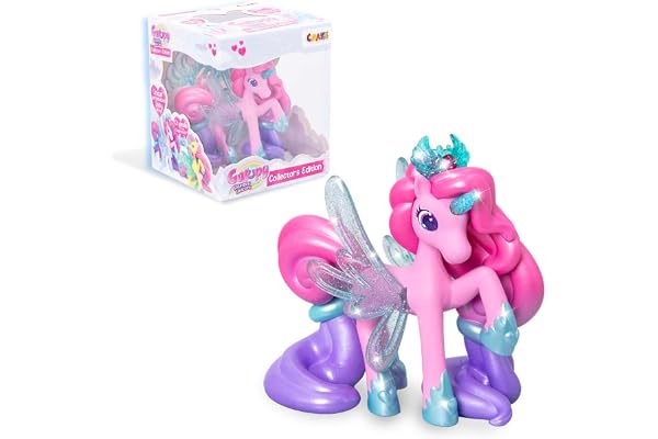 GALUPY - Rainbow Unicorn Collector Edition Leia - Figurine Licorne à Collectionner, Jouet Licorne avec Cristal Swaroski et Ailes Scintillantes