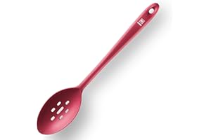 DI ORO LIVING DI ORO® - Cuillère de cuisine - Cuillère perforée en silicone résistante à la chaleur 315°C - Silicone certifié LFGB et de qualité professionnelle sans BPA - Perfecte pour mélanger et servir