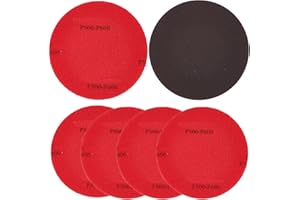 runrayay 6Pcs Round Bowling Sanding Pad, 500 Grit Resurfacing Polishing Kit for Bowling Ball Sanding Pad Cleaning Set