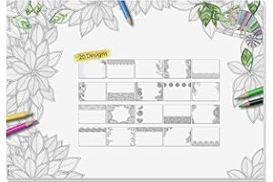 SIGEL HO580 Sottomano in carta con motivi stampati, formato A2 (59,5 x 41 cm), certificato FSC, bianco e nero, 20 fogli