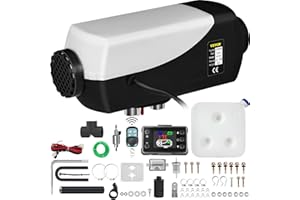 VEVOR Chauffage Diesel 12V 8KW en Aluminium, Silencieux et Commande à Distance Inclus, Consommation 0,11-0,51 (L/h), pour Camions RV Bateaux