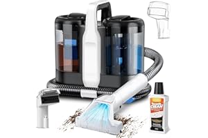 TOYGEM Carpet Cleaner, Portable Spot Cleaner 600W, Pro 18Kpa Upholstery Cleaner to Remove Spills & Pet Messes, Carpet Stain Remover for Carpets, Upholstery, Stairs, Car & Sofa Cleaner, 250ml Solution