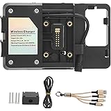 Aramox Motorrad Ladegerät für Telefon, Motorrad Navigationshalterung Telefonhalter mit Kabelloser Ladefunktion Passend für R1