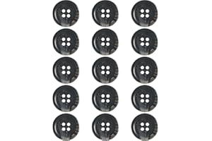 ftiemlovde 15 Grandi Bottoni Colorati per Lavoretti per Cappotto Donna(Nero 25 mm)