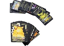 Nlldvet 55 PCS TCG Deck Box Gold Foil Card Assorted Cards （11 GX Rare Cards 13 V Series Cards 16 Vmax Rares,2 EX Card, 6 Comm