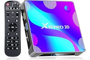 EASYTONE Android TV box 11.0, X88 Pro 10 Android TV Box,RK3318 Quad-Core Support，2GB RAM 16GB ROM 2.4G /5G Dual WIFI BT 4.0, 4K USB 3.0 Smart TV Box