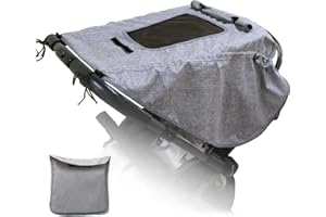 Kazaigou Sonnenschutz Kinderwagen, Sonnensegel Kinderwagen mit UV Schutz, Sonnensegel Buggy Sonnenschirm Kinderwagen, Sonnensegel Kinderwagen Sportsitz Sonnenrollo Auto Baby Sonnenverdeck Buggy