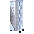 Havells OFR 5 Wave Fins (Oil Filled Radiator) with Fan| Room Heater| 1400 W| 3 Thermostatic Heat Power Settings & PTC Fan Control| Long-Lasting Heat| Comfortable Breathing|Uniform 360° Heating (Beige)