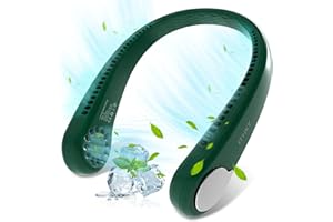 Portable Neck Fan - ITHKY Hands Free Bladeless Neck Fan, 360° Cooling Hanging Fan, 3 Wind Speed Personal Neck Fan, Headphone Design Neck Air Conditioner with USB Rechargeable for Traveling, Office