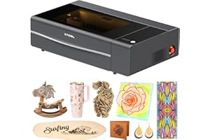 xTool P2S 55W CO2, Smart Desktop CO2 Engraver and Cutter Machine, Dual Smart 16MP Cameras, 3D Curved Cylinder Engraving, Create with Wood and Metal Acrylic Glass Fabric Leather