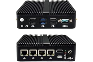 ‎GLOVARY Glovary Firewall Mini PC Quad Core J4125, DDR4 16GB RAM 1TB SSD, 4 x 2.5GbE LAN Fanless Micro Computer Router Appliance, SIM Slot, AES-NI, Support Pfsense, OPNsense, WiFi, BT