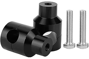 KSTE Coppia 25 millimetri di sollevamento manubrio Riser lega di alluminio Compatible with il motociclo Modification (nero)