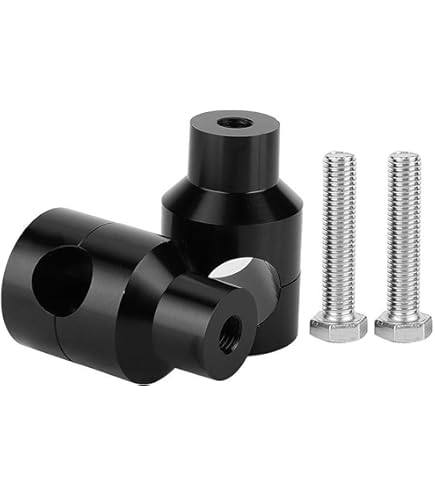 Stuurverhoger, 2 stuks 25 mm stuurstang risers mount klem adapter kit aluminiumlegering motorfiets modificatie (chroom