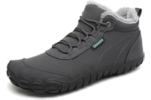 SAGUARO Winter Barfußschuhe Warm Gefüttert Winterschuhe für Damen Herren,EU Gr.36-48