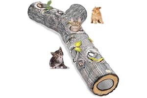 MOYUBATH Cat Tunnel Tube Toys,3 Way Collapsible Tunnels for Indoor Cats Stuff Accessories for Puppy, Kitty, Kitten, Rabbit Small Pets Bed Toy