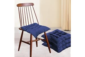 bechoanigel Zestaw 4 poduszek na krzesła, 40 x 40 cm, do użytku wewnątrz i na zewnątrz, zestaw poduszek na krzesła ze wstążkami, krzesło biurowe, na krzesło balkonowe, do jadalni, salonu (królewski