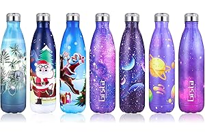 Grsta Borraccia Termica 750ml Isolante in Acciaio Inox per Acqua, Portatile Borraccia Riutilizzabile, Bottiglia Senza BPA per Scuola, Palestra, Sport, Bici, Lavoro e Viaggio