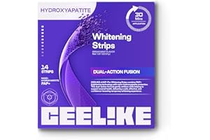 CEELIKE Strisce sbiancanti viola per denti - Formula con PAP + nHAP - Tecnologia viola correttiva del colore - 14 strisce (7 utilizzi) - Adatte ai denti sensibili