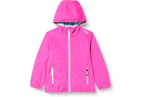 CMP Unisex Kinder Leichte Softshelljacke für Kinder mit Fester Kapuze Jacke Kokon-Mantel