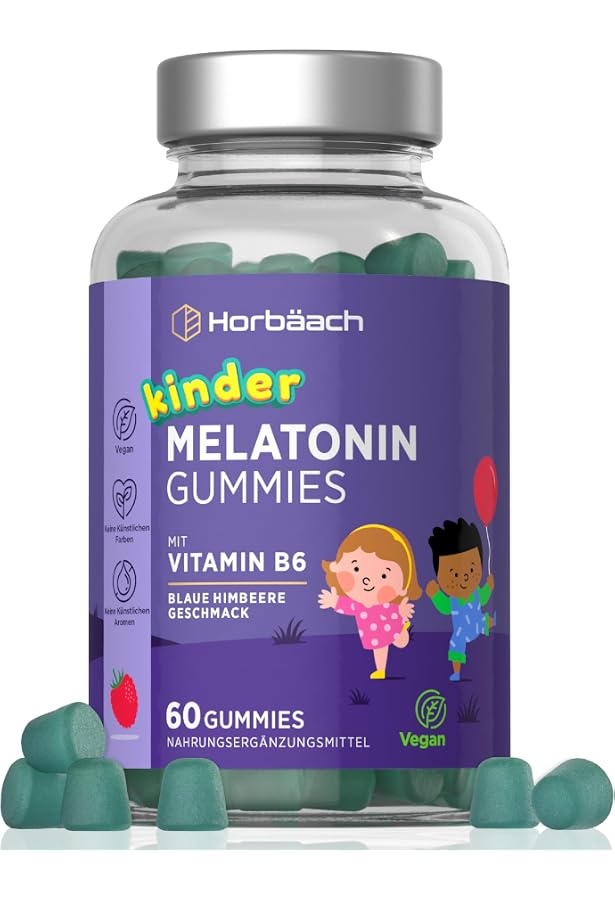 PEDIAKID GUTE NACHT GUMS – Schlafgummis Mit Linde, Kamille, Melisse & Weißdorn, 60 Stück, Gelatinefrei