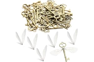 ToBeIT Ciondolo vintage decorativo chiave bronzo chiave retrò per collana gioielli fai da te