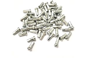 YOUNG WOLF 200 pezones para radios de bicicleta para bicicleta de carretera de montaña de 14 G/2 mm de diámetro, acero plateado de 12 mm de largo, accesorios de repuesto de ciclismo