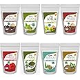 OEHB 100% Organic 8 in 1 Combo Amla,Reetha,Hibiscus,Shikakai,Indigo,Brahmi,Henna And Bharingraj Powder (Each 50gm)