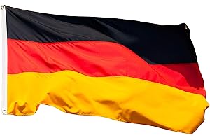 Banderas de aricona – bandera de alemania resistente a la intemperie con 2 ojales de metal - bandera nacional alemana 90 x 150 cm