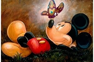 MISHBAY Diamond Painting Mickey Mouse - 30x40cm Diamond Painting Erwachsene - Disney Diamant Painting Bilder - DIY 5D Satz Wand Dekor Diamantstickerei