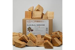 Landree® BBQ Grillholz Kirsche 3,5KG – die (saubere) Alternative zu Holzkohle oder Grillbriketts - sicher - ökologisch – aromaintensiv vom Holzhof aus Schleswig-Holstein