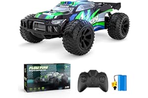 Allaugh Voiture Telecommandé Tout Terrain Jouet Garçon Voiture Radiocommandée RC Crawler Camion avec Lumière LED Voiture Téléguidée Haute Vitesse Jeux Extérieur Intérieur Cadeau Enfant Ado 6-12 Ans