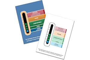 TSAI Twin Pack Eco Room Thermometer Card (White and Blue) - Liquid Crystal Display