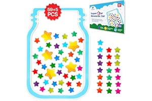 SIMPLY MAGIC Bocal magnétique Super Star - Outils de gestion du comportement en salle de classe, système de récompense en marbre pour salle de classe, tableau de comportement pour salle de classe, tableau de