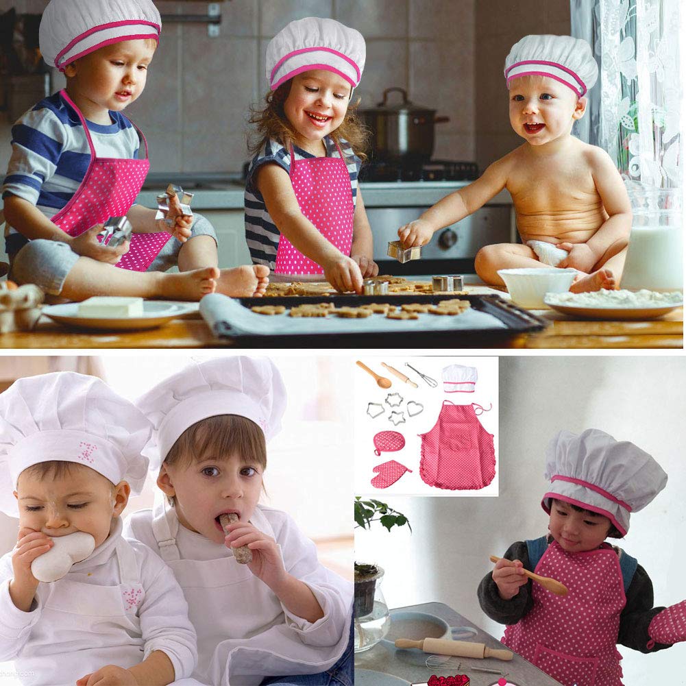Yulie-11-pcs-Ensemble-de-Cuisine-et-de-ptisserie-pour-Enfant-Enfants-DIY-Cuisson-Ensemble-de-Chef-pour-3-8-Ans