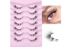 LVMIXWIG Wimpern,Fake Lashes Cat Eye Wimpern Extensions Künstliche Wimpern Cluster Lashes Eizelne Wimpern Natürliche Falsche Wimpern Natural Lashes