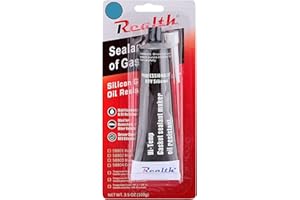 Realth Silicona Selladora Gasket Maker Paquete de 1 Alta Temperatura RTV 3.53oz Ultra Azul Resistente al Aceite Junta Brida de Alta para reparación de máquinas de Motocicletas automotrices(SG310)