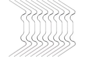 Herefun 60 Clips de Vitrage pour Serre, Acier Inoxydable Type W 1.5mm d'épaisseur Clips de Vitrage de Serre, Serre Verre Accessoires Serre