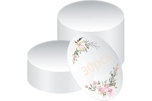 ZHENGYYUU 30 Stück klare Acrylplatten, 4 Zoll Transparente Runde Acryl Rohlinge Scheiben, Acrylscheibe Kreis für Bilderrahmen, Glasersatz, Malerei, DIY Bastelanzeige Display