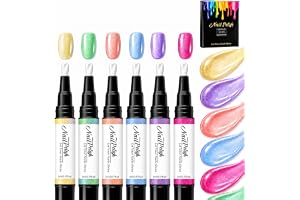 6 färger nagellackspenna snabbtorkande, kattögon nagellackspenna