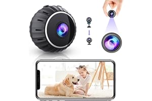 Cutyerbee Mini Spy Camera, Small Camera Hidden Security Cam 1080P HD Wifi Wireless Micro Nanny Cam with Audio and Video - Night Vision Motion Detection Surveillance for Indoor/Outdoor